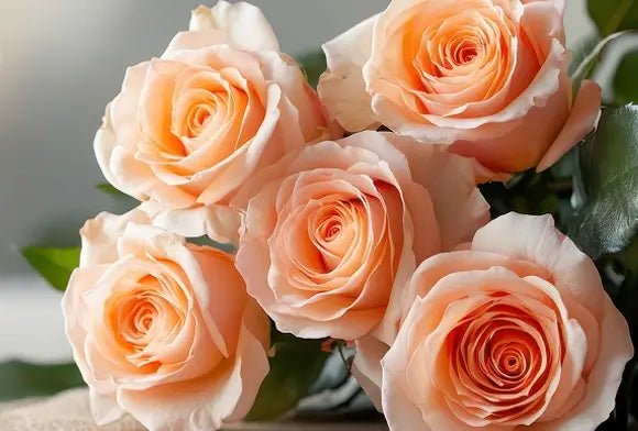Close up of light pink roses